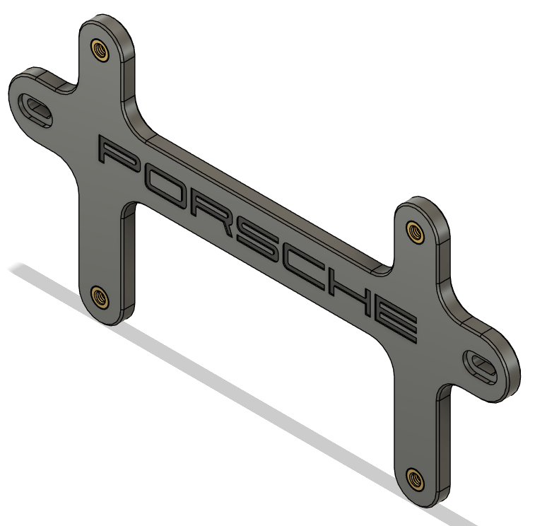 Porsche Rear License Plate Bracket